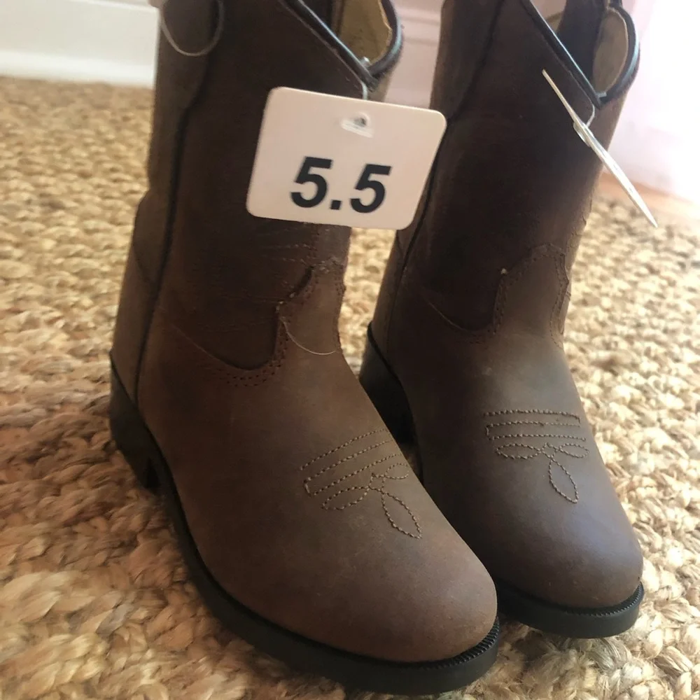 New: Masterson Leather Cowboy Boots. Unisex. Size 5.5